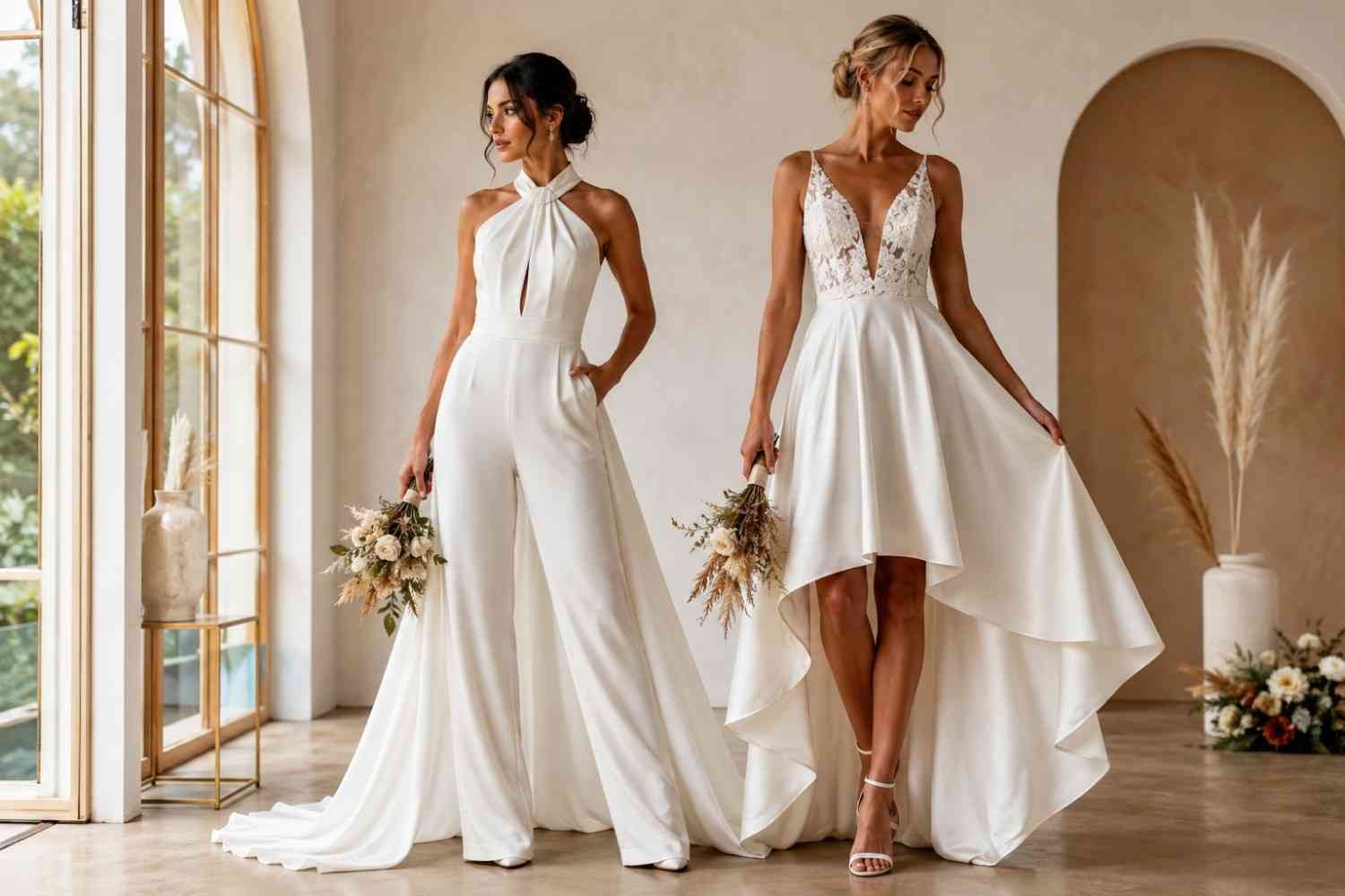 Non-Traditional Alternatives: Jumpsuits and High-Low Hemlines