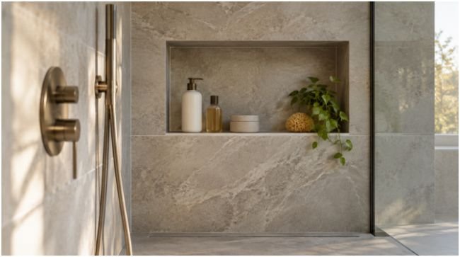 Design the Shower So It Stays Clear, Not Cluttered